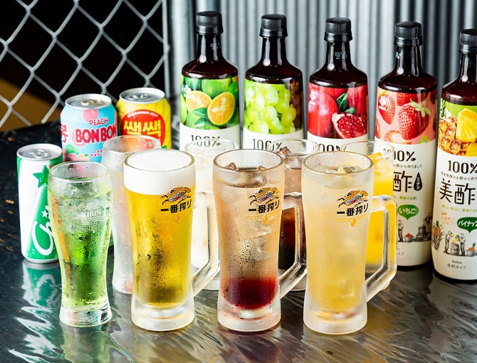 韓国ドリンクを多数ご用意